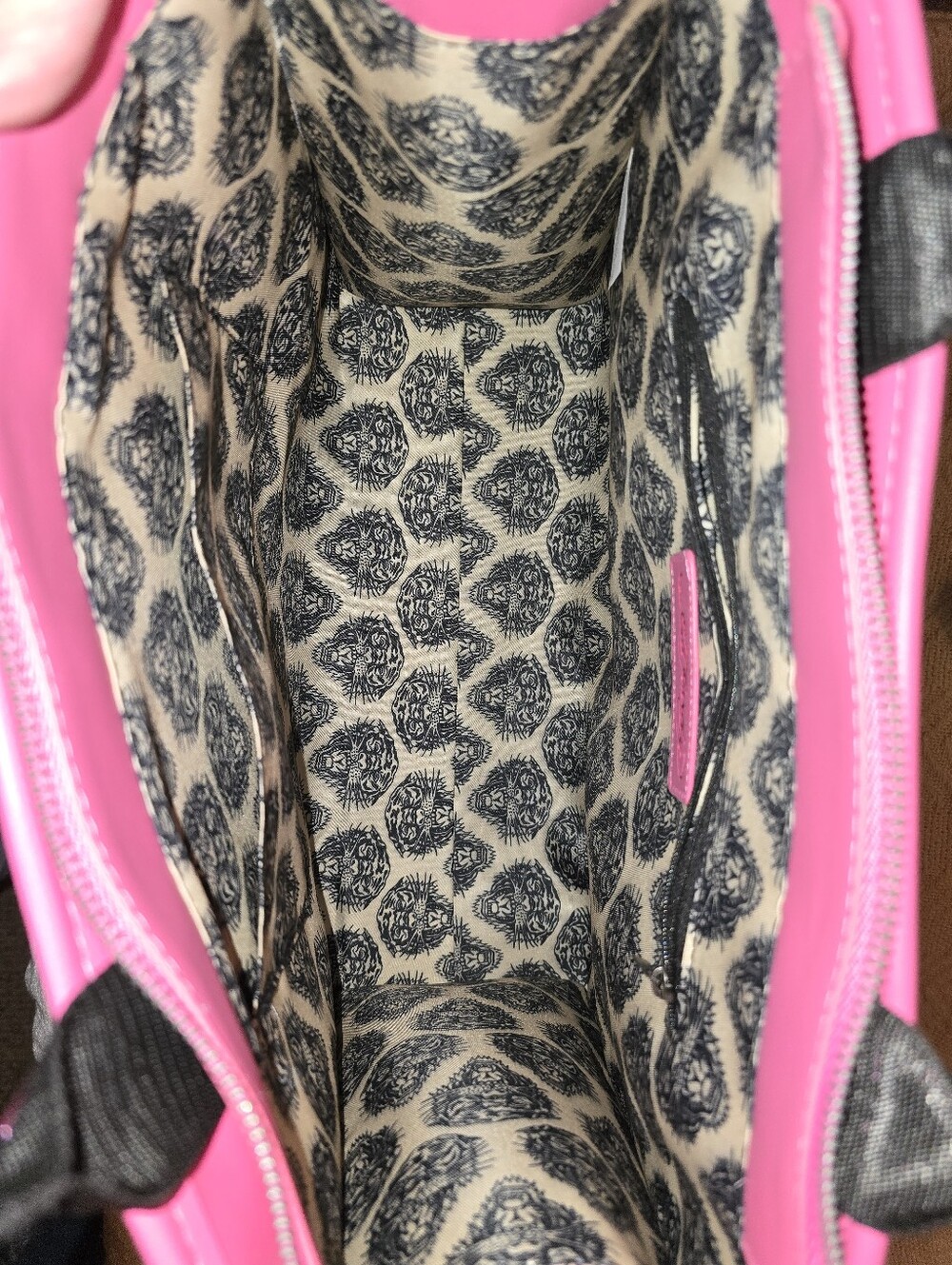 NWOT Ed Hardy Pink Tattoo Print Satchel Tote Bag - Picture 6 of 11